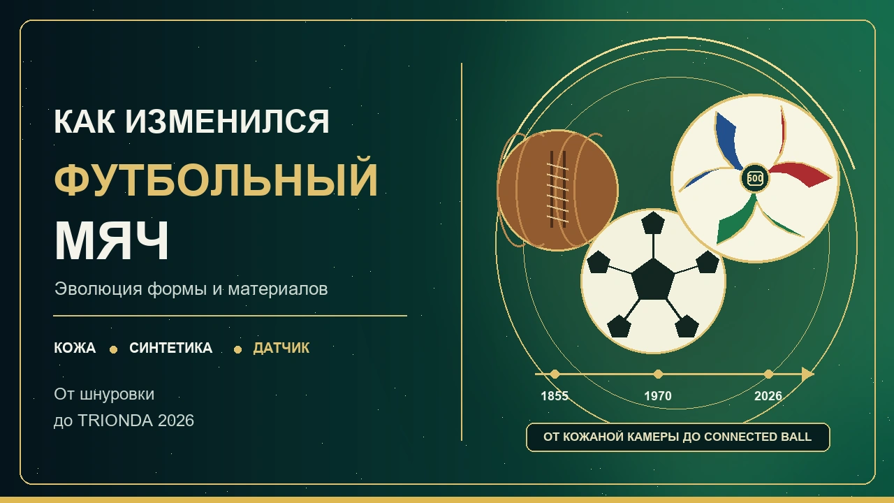 Эволюция футбольного мяча: от кожи до умного датчика